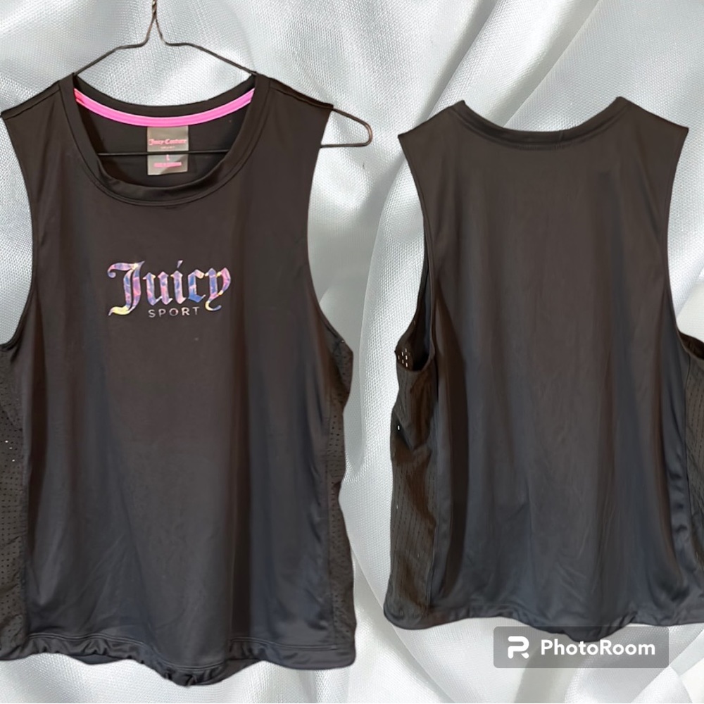 JUICY COUTURE black tank sports top size large